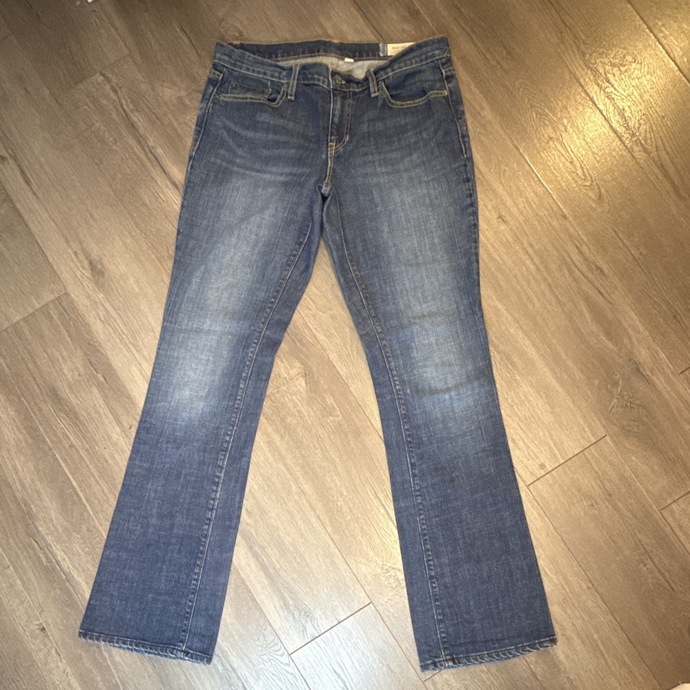 Gap Women's Bootcut Stretch Blue Denim Jeans Size 10 long Medium Wash 5-Pocket